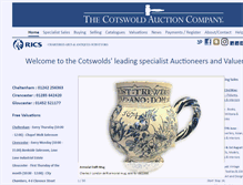 Tablet Screenshot of cotswoldauction.co.uk